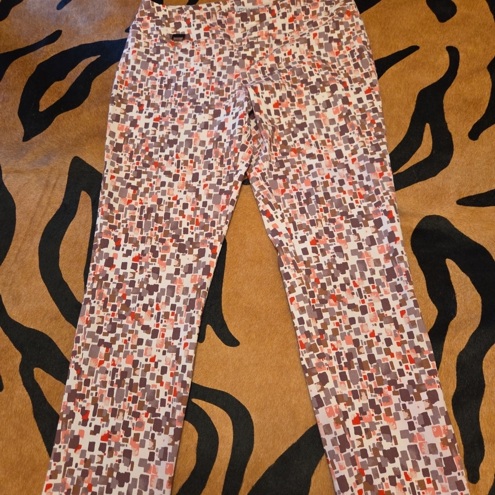 Peck & Peck Petite Geometric Print Pants